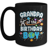 Grandpa Of The Birthday Boy Astronaut Family Space Planets Mug | siriusteestore