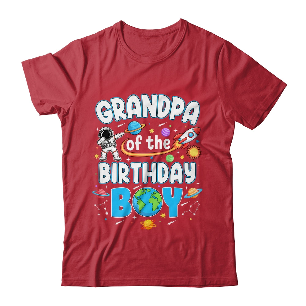 Grandpa Of The Birthday Boy Astronaut Family Space Planets Shirt & Hoodie | siriusteestore