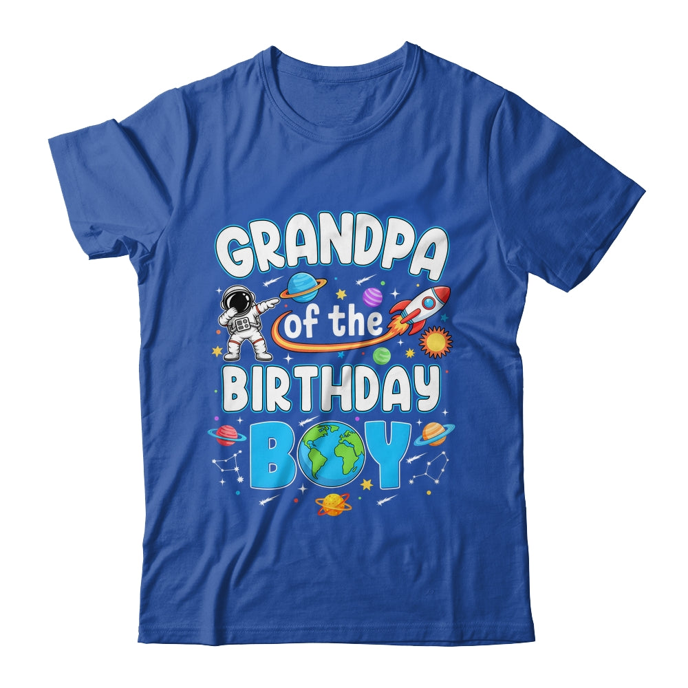 Grandpa Of The Birthday Boy Astronaut Family Space Planets Shirt & Hoodie | siriusteestore