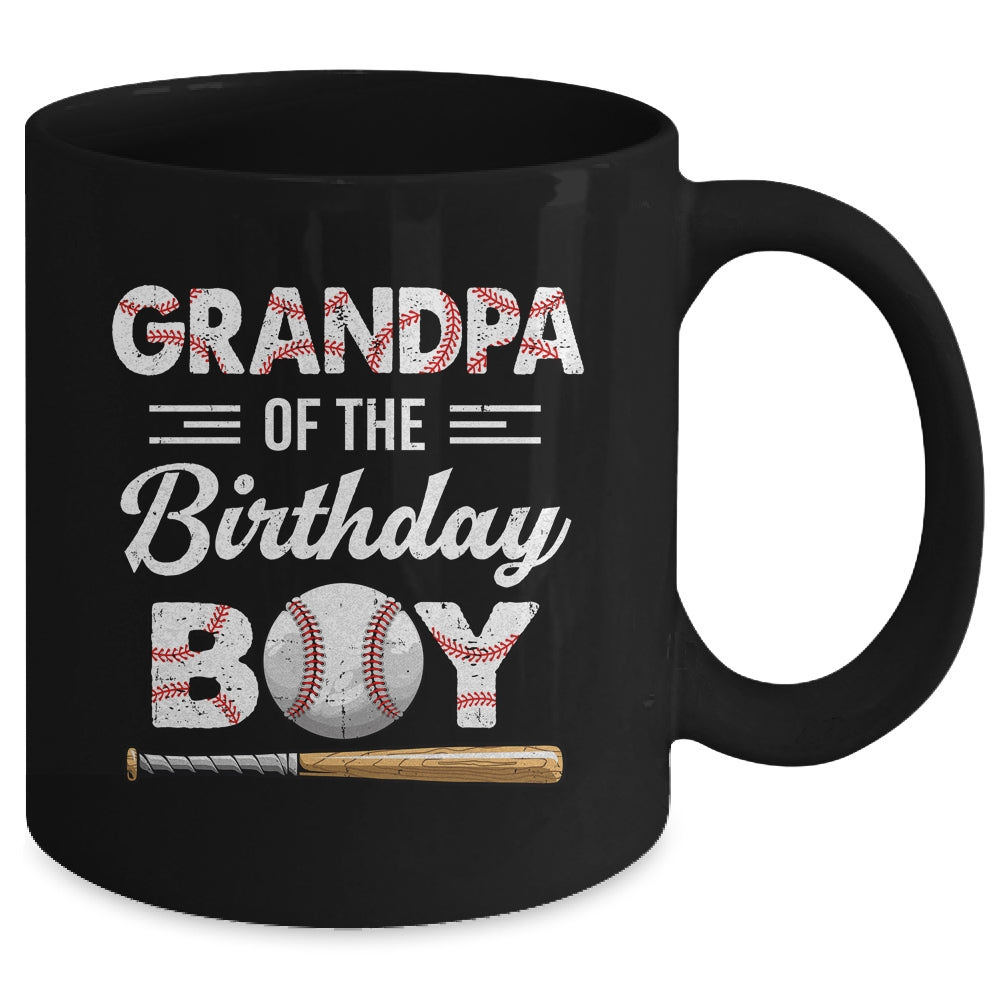 Grandpa Of The Birthday Boy Baseball Matching Family Party Mug | siriusteestore