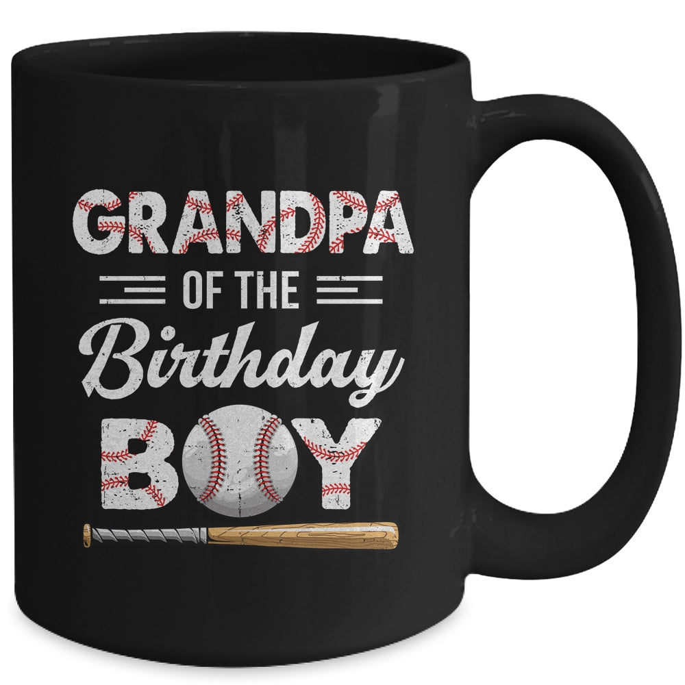 Grandpa Of The Birthday Boy Baseball Matching Family Party Mug | siriusteestore