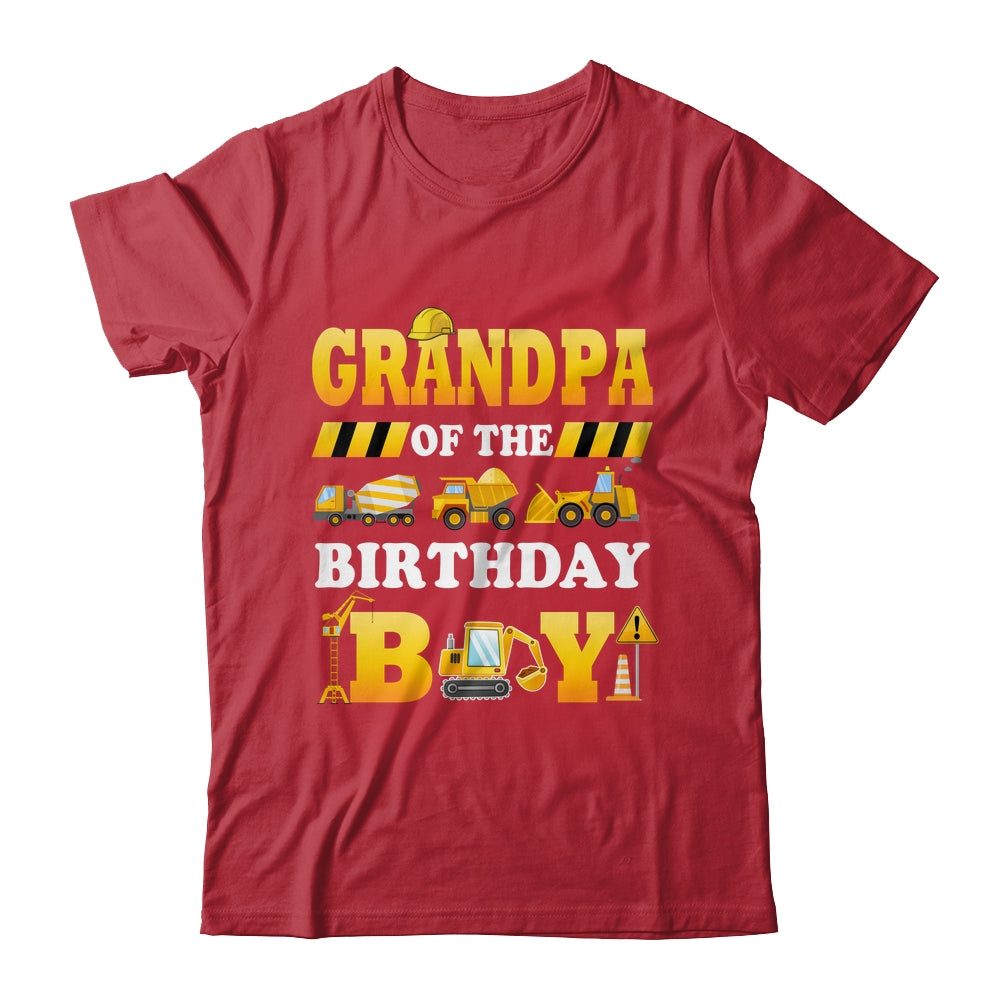 Grandpa Of The Birthday Boy Construction Matching Family Shirt & Hoodie | siriusteestore
