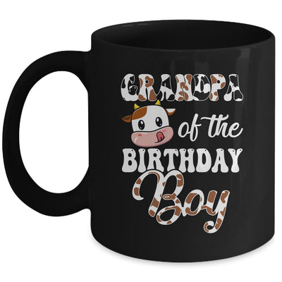 Grandpa Of The Birthday Boy Cow Farm 1st Birthday Boy Mug | siriusteestore