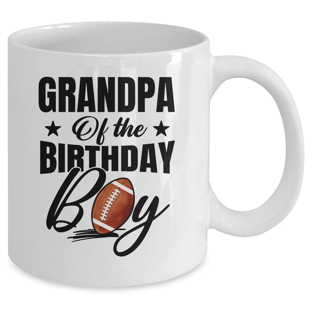 Grandpa Of The Birthday Boy Football 1st Birthday Party Mug | siriusteestore