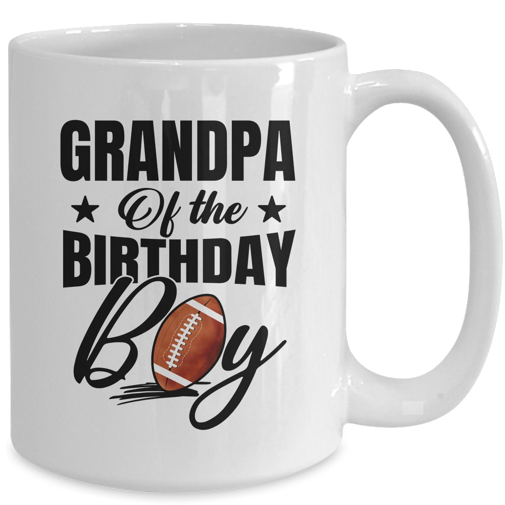 Grandpa Of The Birthday Boy Football 1st Birthday Party Mug | siriusteestore
