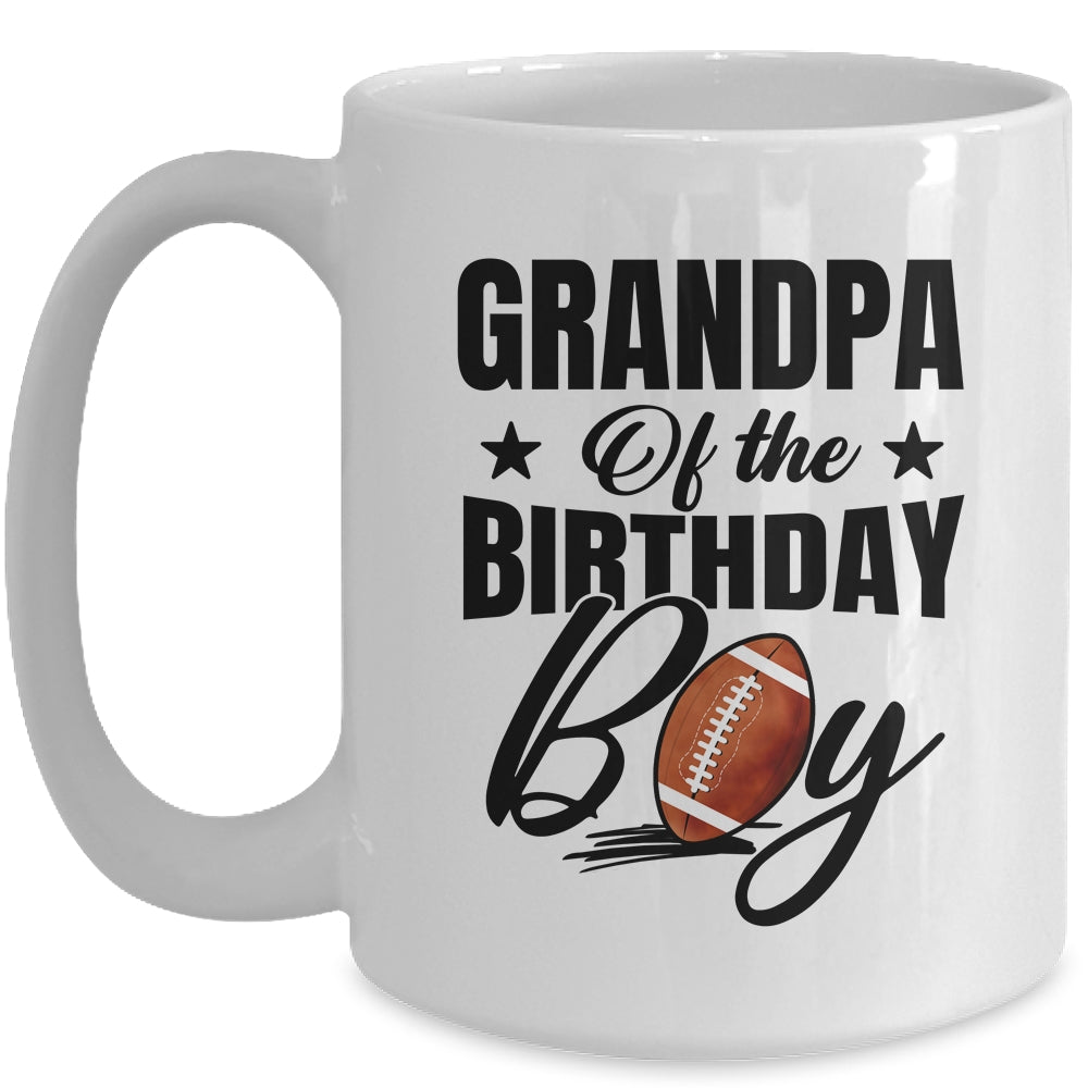 Grandpa Of The Birthday Boy Football 1st Birthday Party Mug | siriusteestore