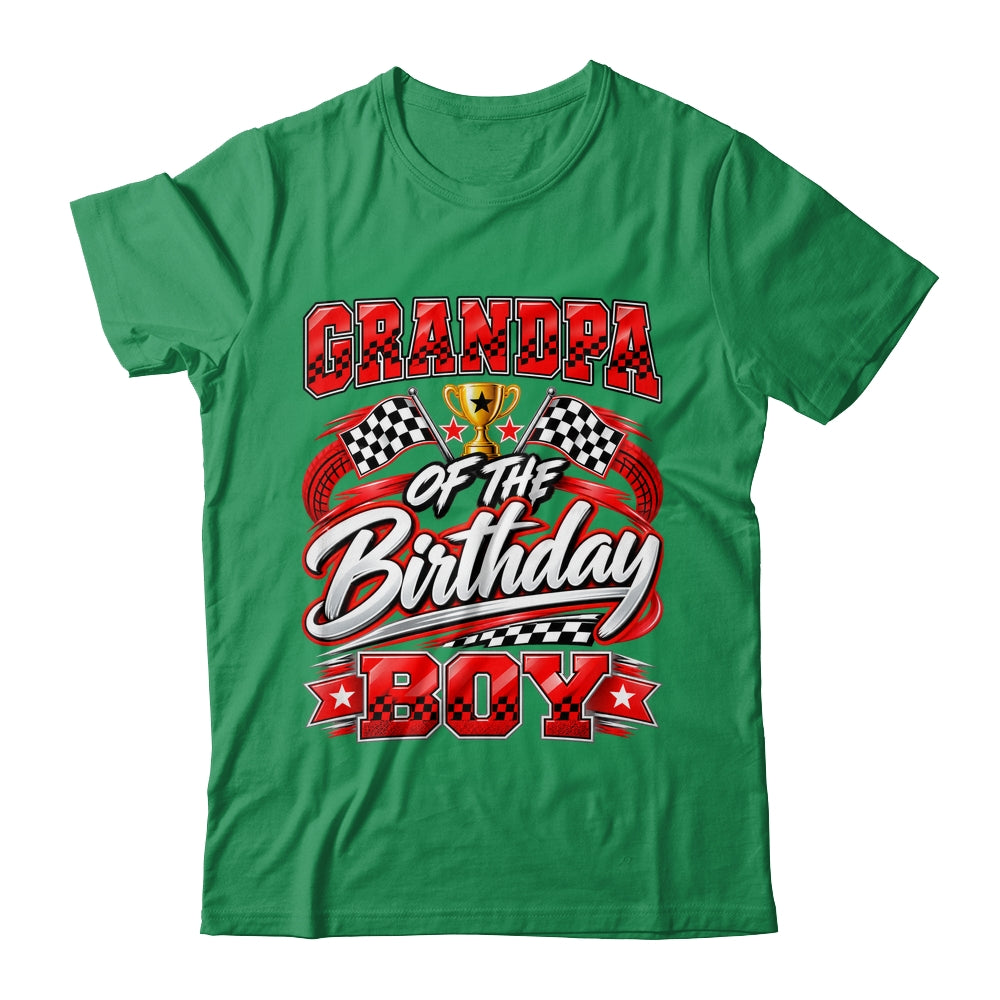 Grandpa Of The Birthday Boy Race Car Family Pit Crew Shirt & Hoodie | siriusteestore