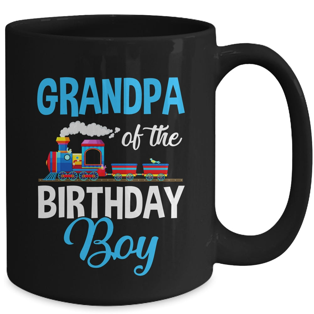 Grandpa Of The Birthday Boy Railroad Train Theme Lover Mug | siriusteestore