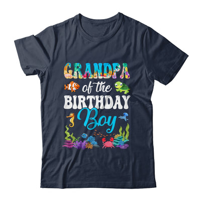 Grandpa Of The Birthday Boy Sea Fish Ocean Aquarium Party Shirt & Hoodie | siriusteestore