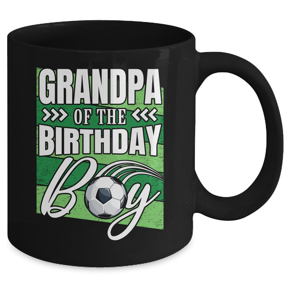 Grandpa Of The Birthday Boy Soccer Birthday Soccer Player Mug | siriusteestore