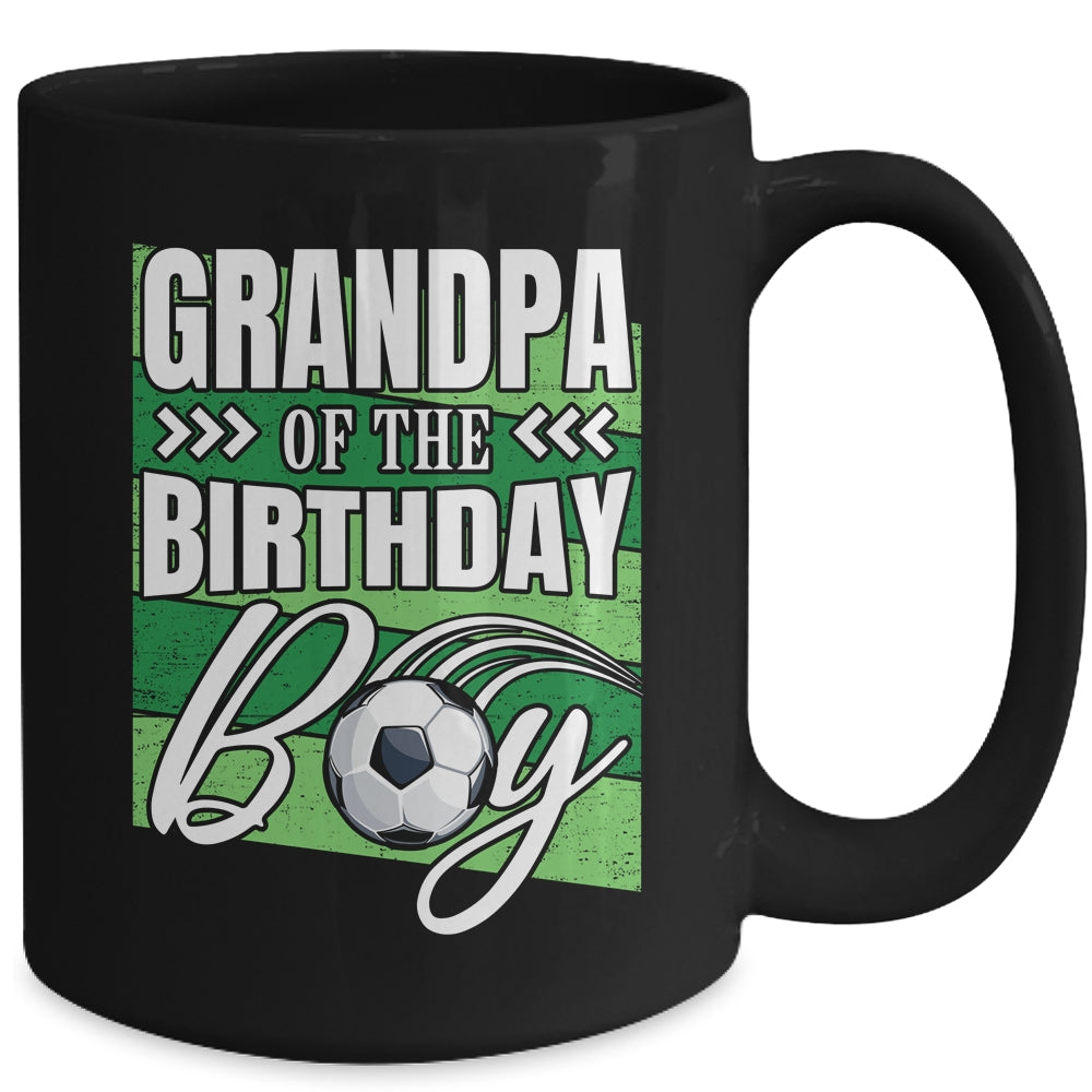 Grandpa Of The Birthday Boy Soccer Birthday Soccer Player Mug | siriusteestore