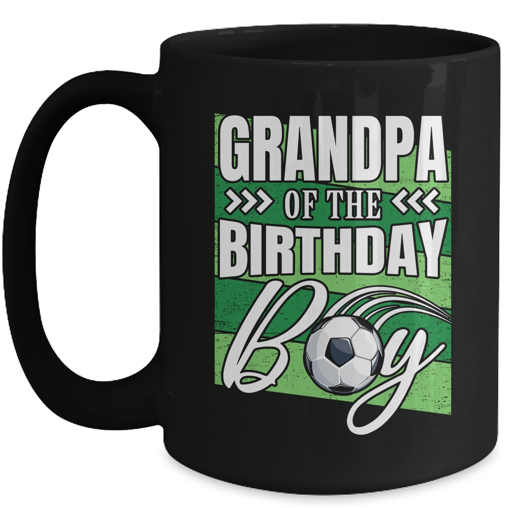 Grandpa Of The Birthday Boy Soccer Birthday Soccer Player Mug | siriusteestore