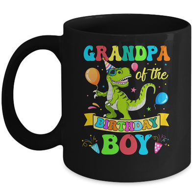 Grandpa Of The Birthday Boy T-Rex Dinosaur Birthday Party Mug | siriusteestore