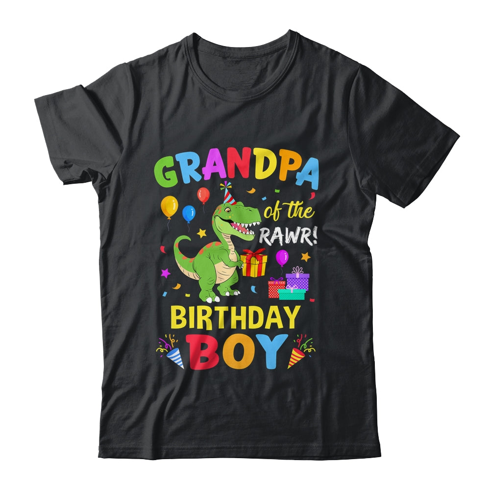 Grandpa Of The Birthday Boy T-Rex Funny Dinosaur Boy Party Shirt & Hoodie | siriusteestore