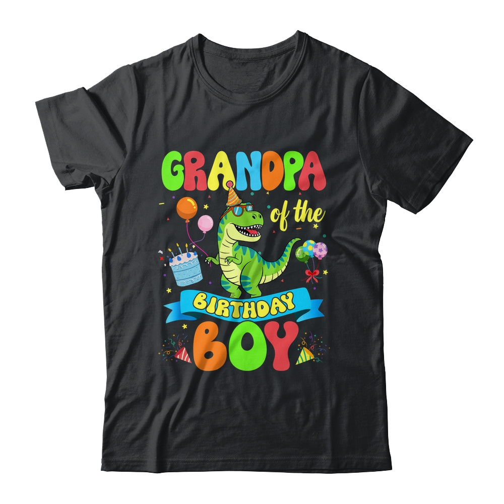 Grandpa Of The Birthday Boy TRex Dinosaur Birthday Family Shirt & Hoodie | siriusteestore