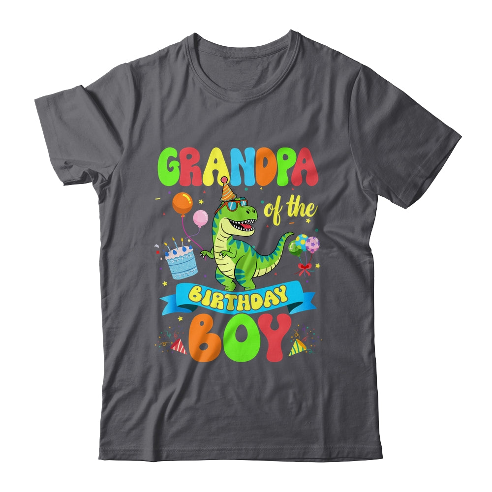 Grandpa Of The Birthday Boy TRex Dinosaur Birthday Family Shirt & Hoodie | siriusteestore