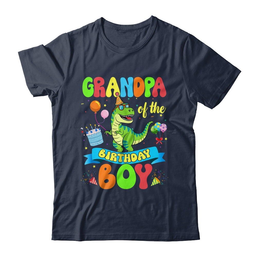 Grandpa Of The Birthday Boy TRex Dinosaur Birthday Family Shirt & Hoodie | siriusteestore