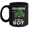 Grandpa Of The Birthday Boy Tractors Farm Party Farmer Mug | siriusteestore