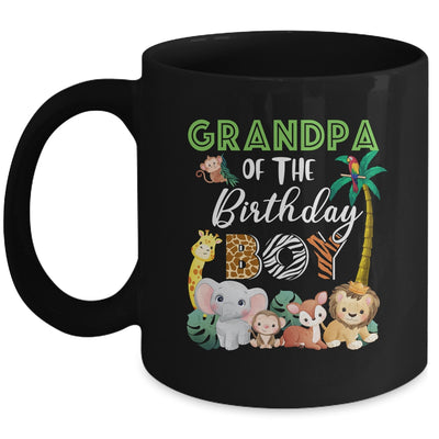 Grandpa Of The Birthday Boy Wild Zoo Theme Safari Party Mug | siriusteestore