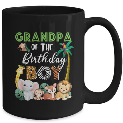 Grandpa Of The Birthday Boy Wild Zoo Theme Safari Party Mug | siriusteestore