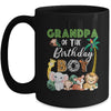 Grandpa Of The Birthday Boy Wild Zoo Theme Safari Party Mug | siriusteestore