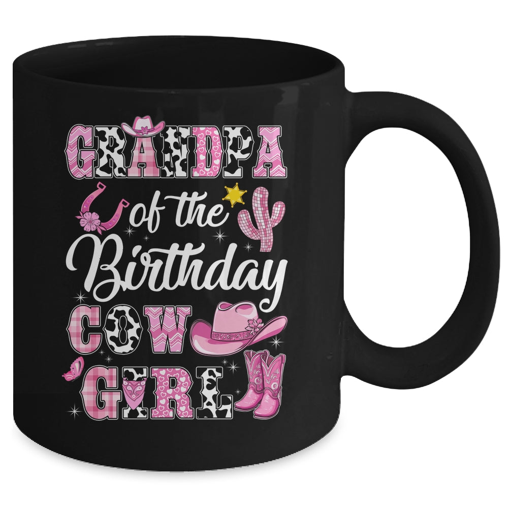 Grandpa Of The Birthday Cow Girl Western Cowgirl 1st Birthday Mug | siriusteestore