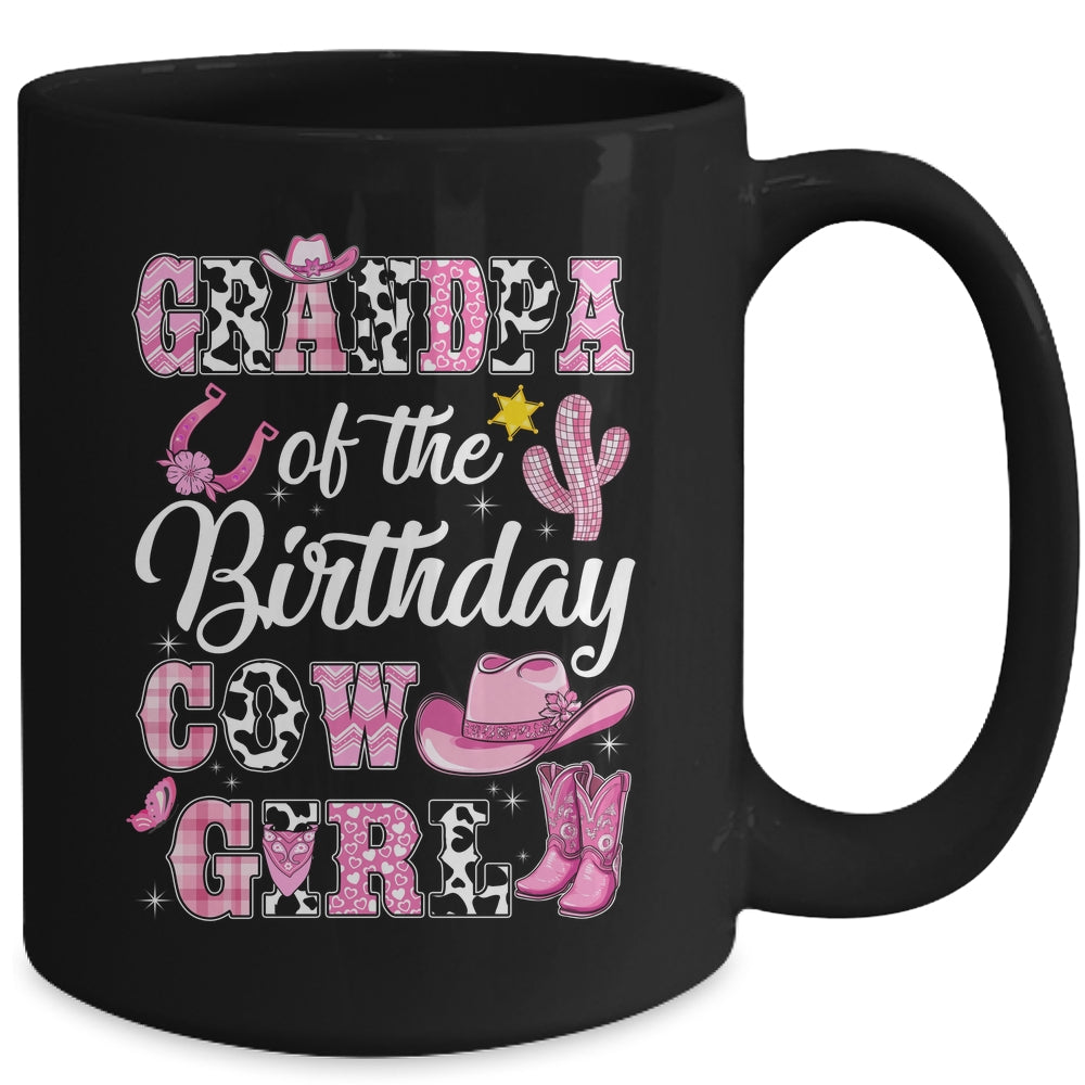 Grandpa Of The Birthday Cow Girl Western Cowgirl 1st Birthday Mug | siriusteestore