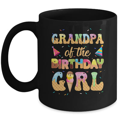 Grandpa Of The Birthday Girl 1st Ice Cream Party Family Mug | siriusteestore