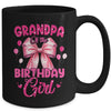 Grandpa Of The Birthday Girl Coquette Bow Matching Family Mug | siriusteestore