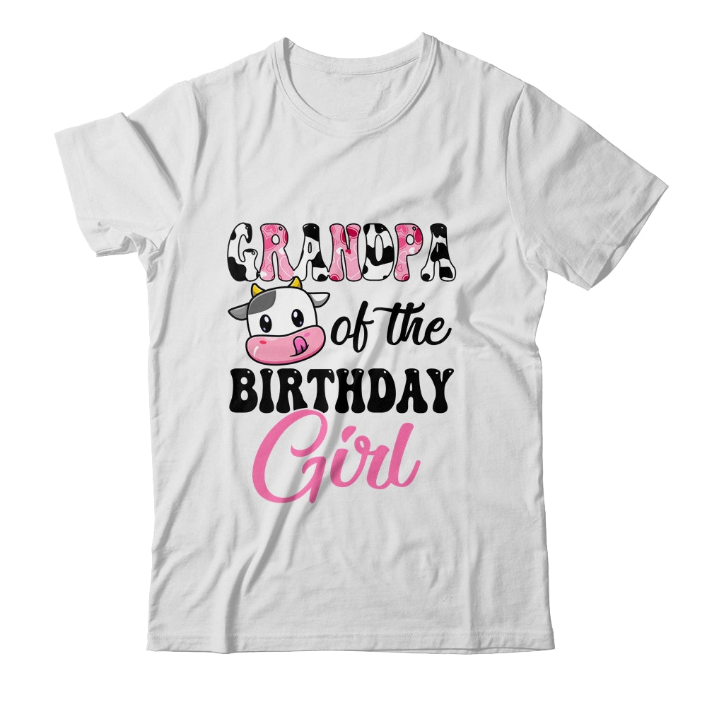 Grandpa Of The Birthday Girl Cow Farm 1st Birthday Girl Shirt & Hoodie | siriusteestore