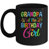 Grandpa Of The Birthday Girl Glows Retro 80's Party Family Mug | siriusteestore