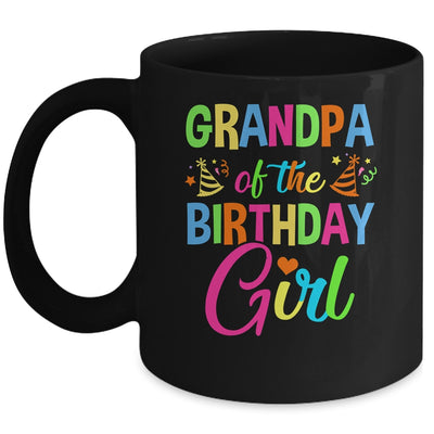 Grandpa Of The Birthday Girl Glows Retro 80's Party Family Mug | siriusteestore