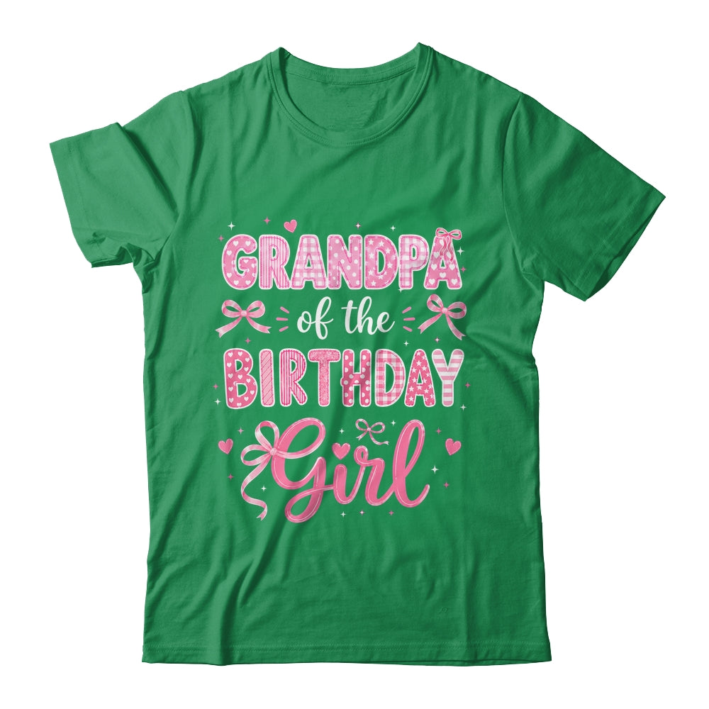 Grandpa Of The Birthday Girl Matching Pink Coquette Bow Shirt & Hoodie | siriusteestore