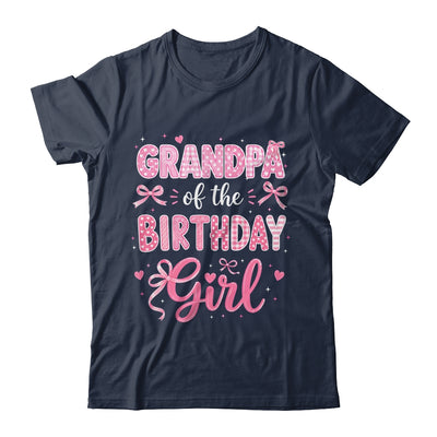 Grandpa Of The Birthday Girl Matching Pink Coquette Bow Shirt & Hoodie | siriusteestore