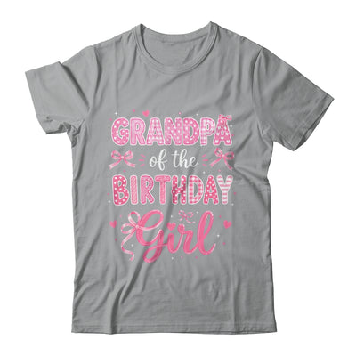 Grandpa Of The Birthday Girl Matching Pink Coquette Bow Shirt & Hoodie | siriusteestore