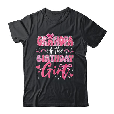 Grandpa Of The Birthday Girl Pink Coquette Bow Family Shirt & Hoodie | siriusteestore