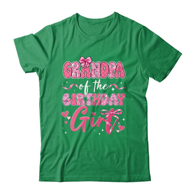 Grandpa Of The Birthday Girl Pink Coquette Bow Family Shirt & Hoodie | siriusteestore