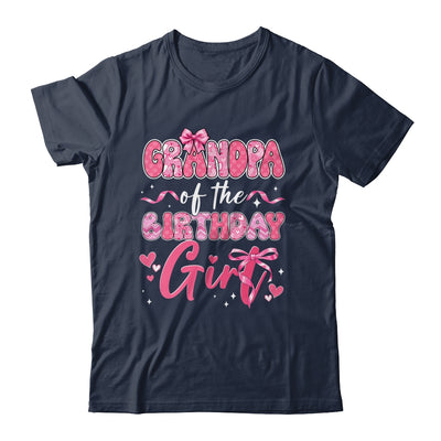 Grandpa Of The Birthday Girl Pink Coquette Bow Family Shirt & Hoodie | siriusteestore