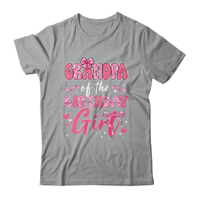 Grandpa Of The Birthday Girl Pink Coquette Bow Family Shirt & Hoodie | siriusteestore