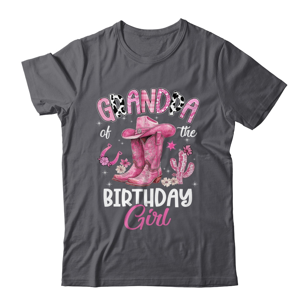 Grandpa Of The Birthday Girl Pink Cowgirl Western Cow Girl Shirt & Hoodie | siriusteestore