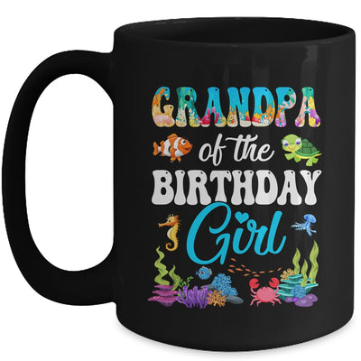 Grandpa Of The Birthday Girl Sea Fish Ocean Aquarium Party Mug | siriusteestore