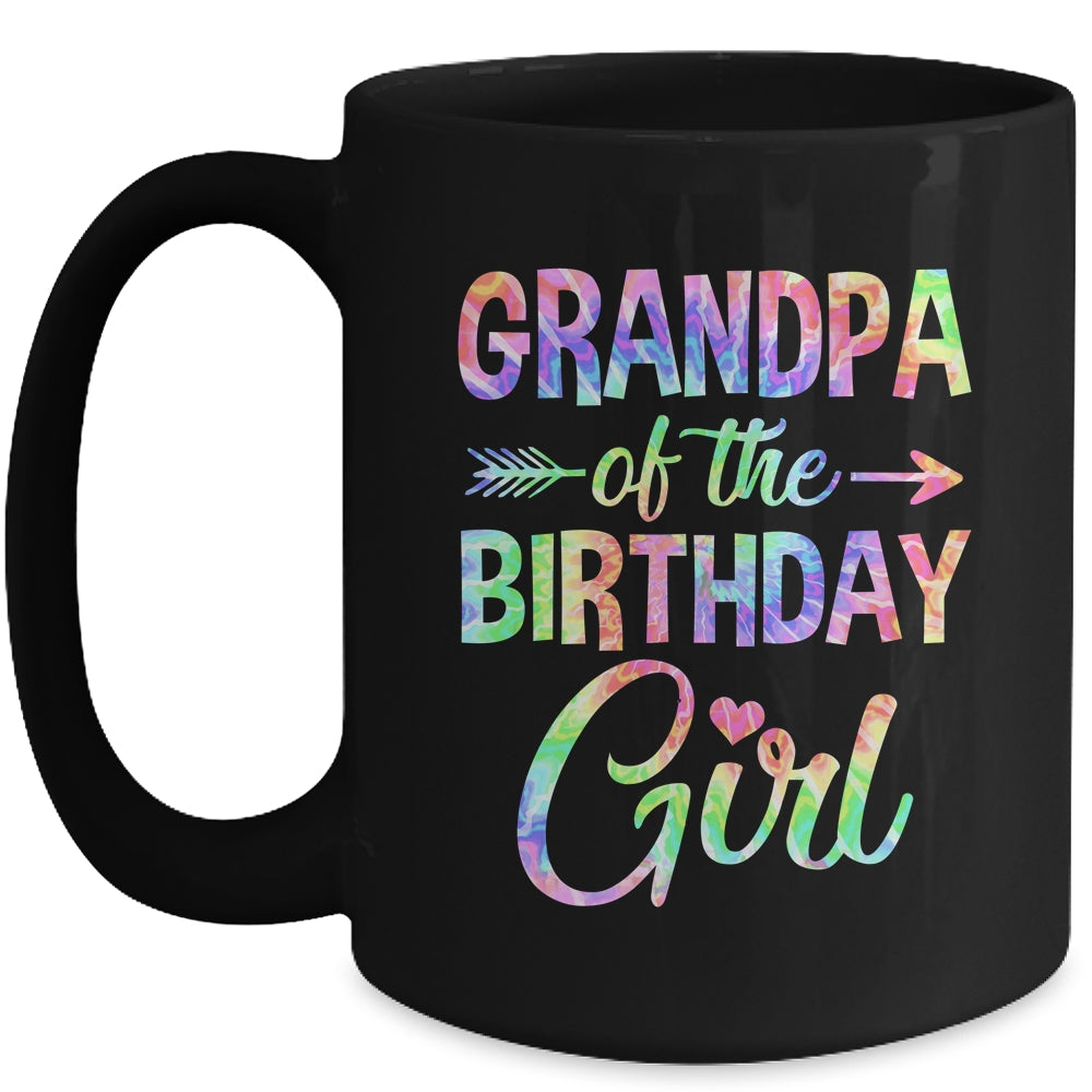 Grandpa Of The Birthday Girl Tie Dye 1st Birthday Girl Mug | siriusteestore