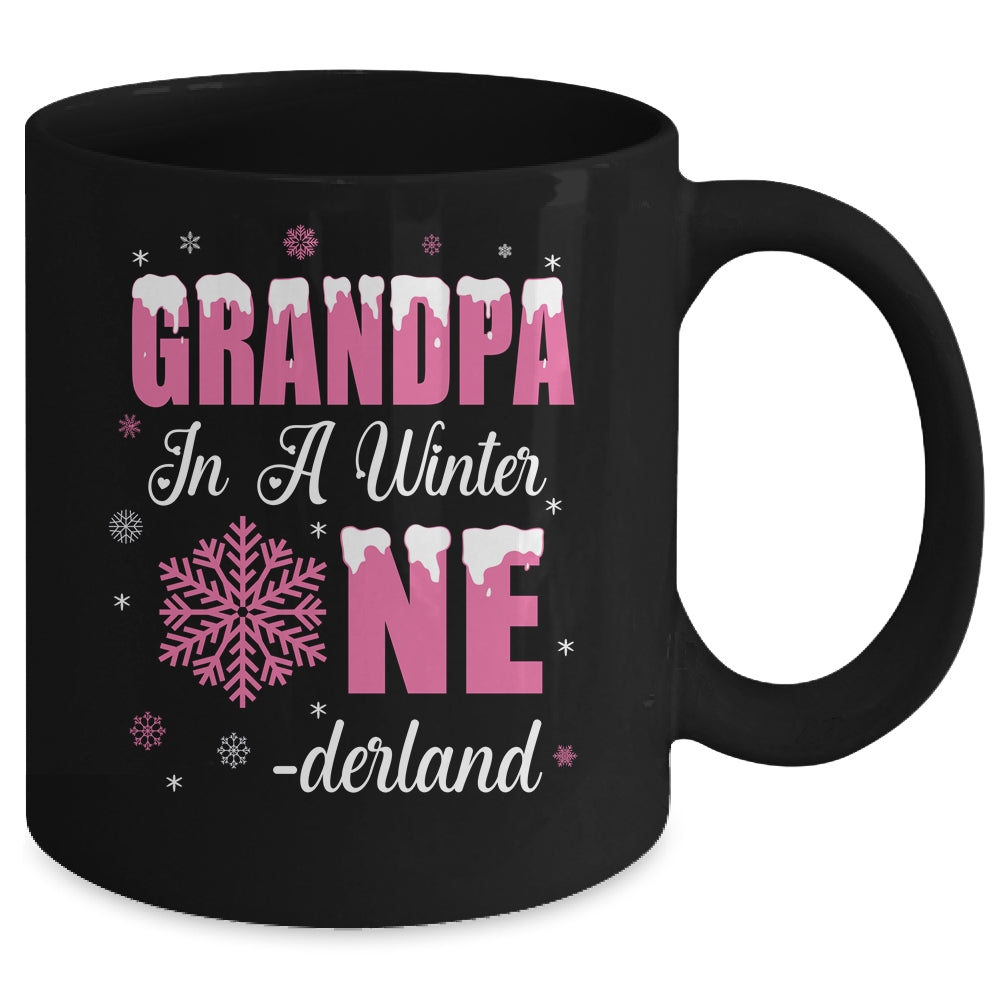 Grandpa Of The Birthday Girl Winter Onederland 1st Birthday Mug | siriusteestore