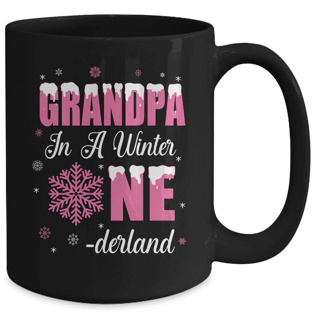 Grandpa Of The Birthday Girl Winter Onederland 1st Birthday Mug | siriusteestore