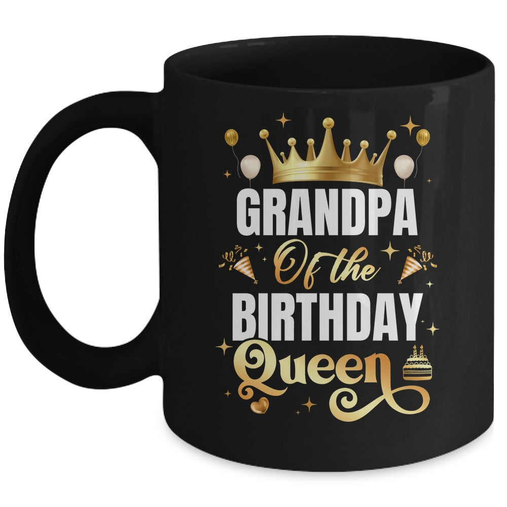 Grandpa Of The Birthday Queen Funny Matching Birthday Party Mug | siriusteestore