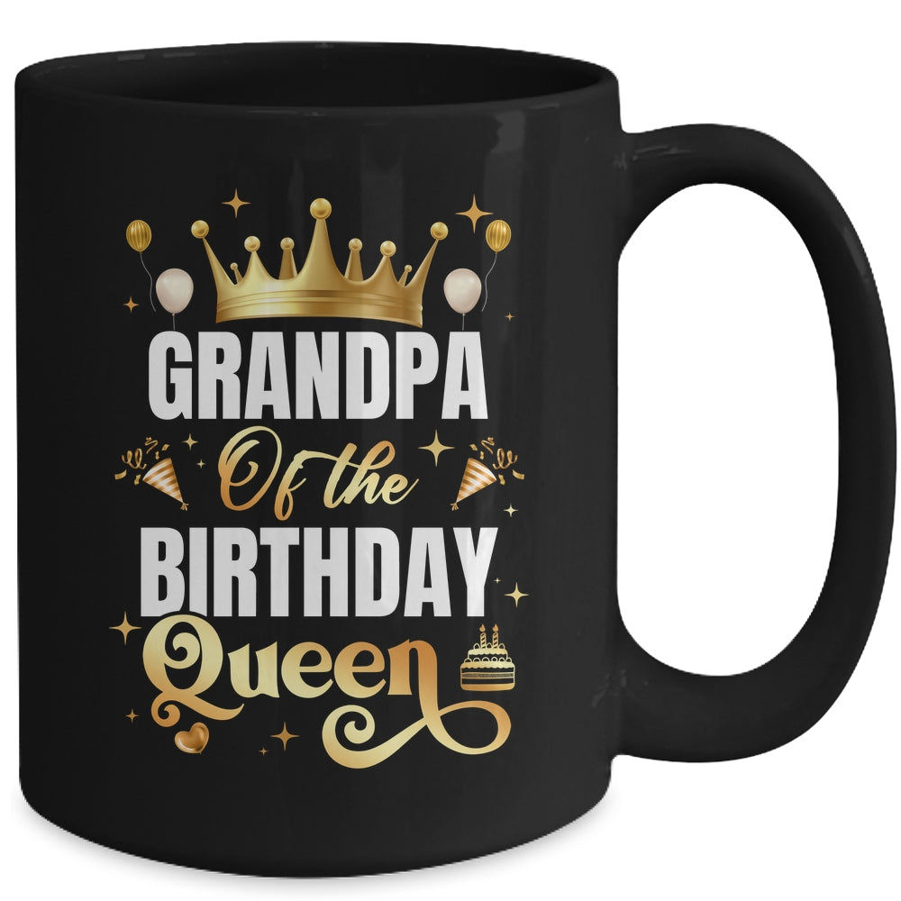 Grandpa Of The Birthday Queen Funny Matching Birthday Party Mug | siriusteestore
