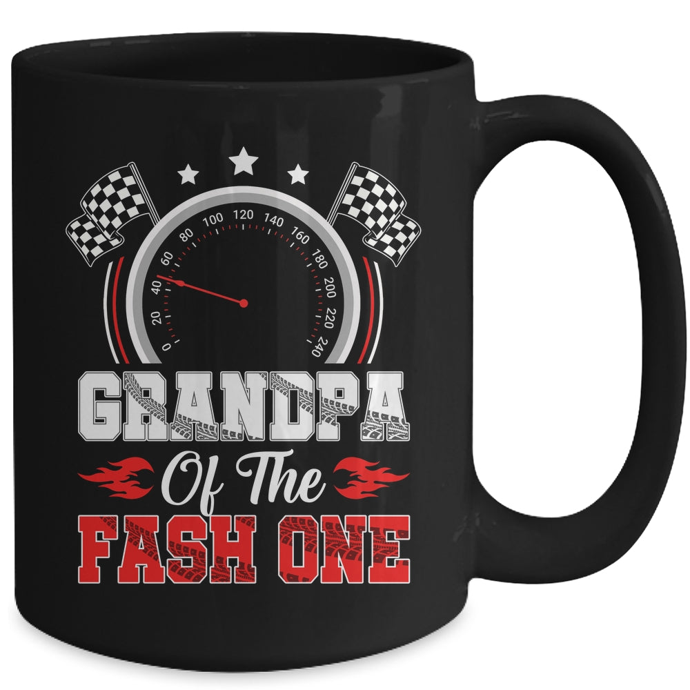 Grandpa Of The Fast One 1st Birthday Racing Car Family Mug | siriusteestore
