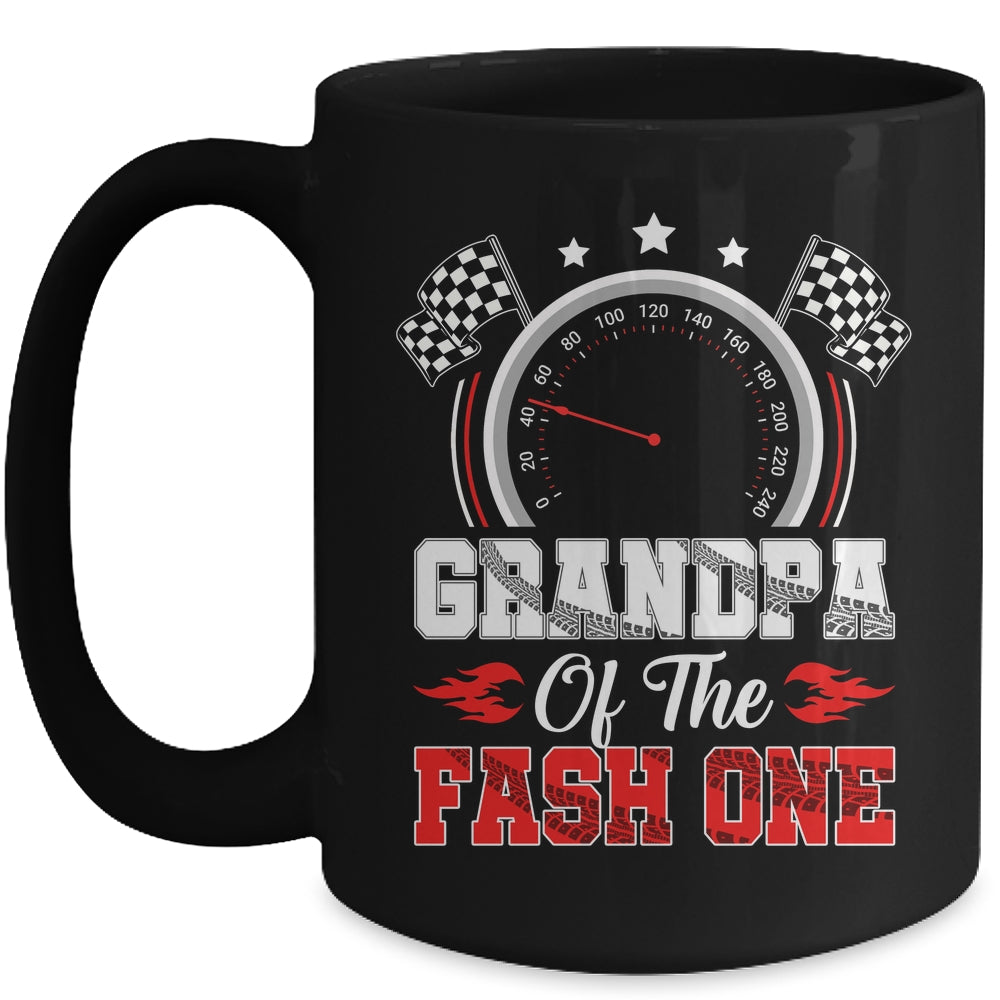 Grandpa Of The Fast One 1st Birthday Racing Car Family Mug | siriusteestore