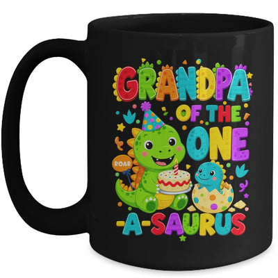 Grandpa Of The One-A-Saurus 1St Birthday Boy T-Rex Dinosaur Mug | siriusteestore