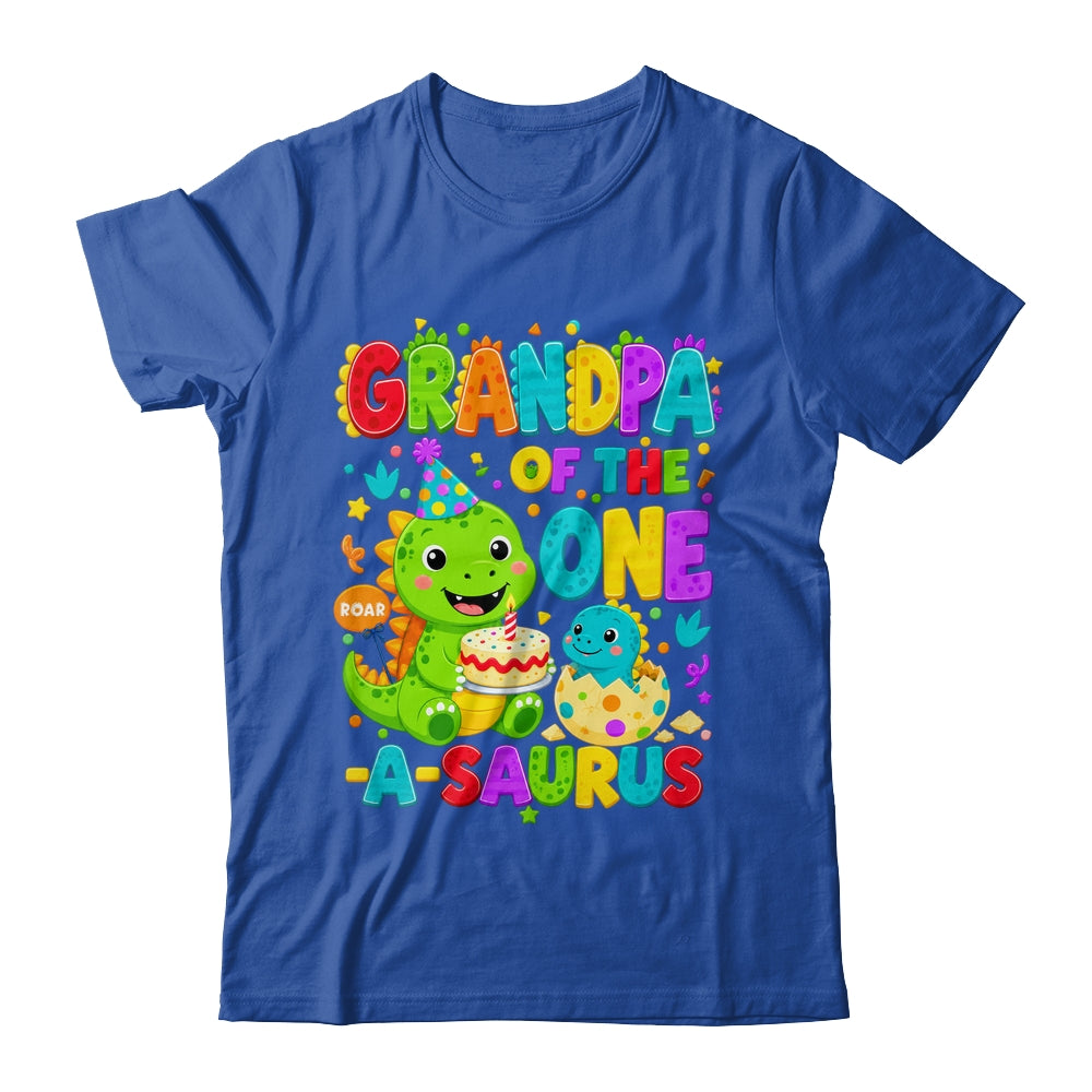 Grandpa Of The One-A-Saurus 1St Birthday Boy T-Rex Dinosaur Shirt & Hoodie | siriusteestore
